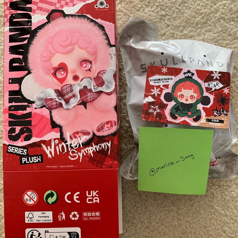 💚🩷SKULLPANDA - WINTER SYMPHONY PENDANT (Partita) SEALED